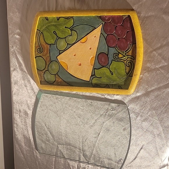 Joie de Vivre Glass Top Serving Tray - Picture 3 of 9